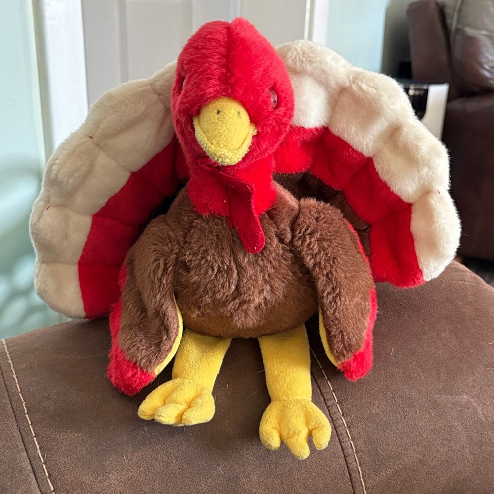 TY- Plush Turkey Goobles - Brown, Red, Yellow